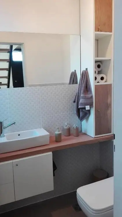 Cabañas Buena Vista espejo grande del baño