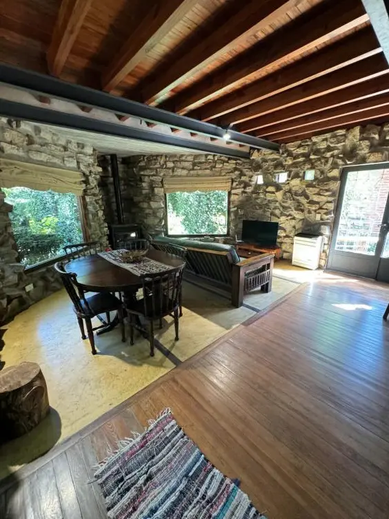 Cabañas Arehue sala de estar