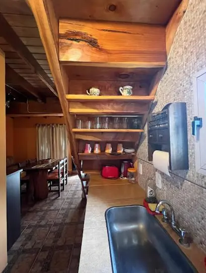 Cabañas Mechi escalera de la cabaña