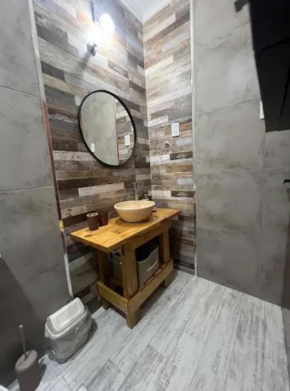 Cabañas Mechi espejo del baño