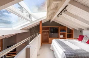 Cabañas Puerto Pireo cama doble del loft
