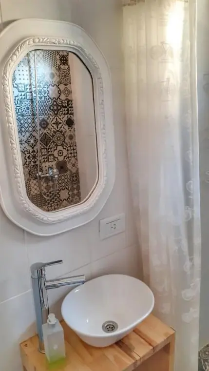 Cabaña Meely espejo del baño