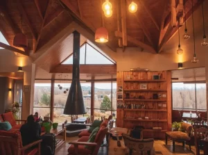 Hostel América del Sur chimenea