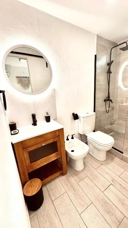 Cabañas Sol de Abril espejo del baño