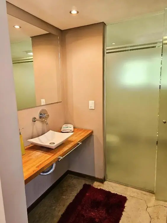 Aparthotel Das Rosenhaus espejo del baño