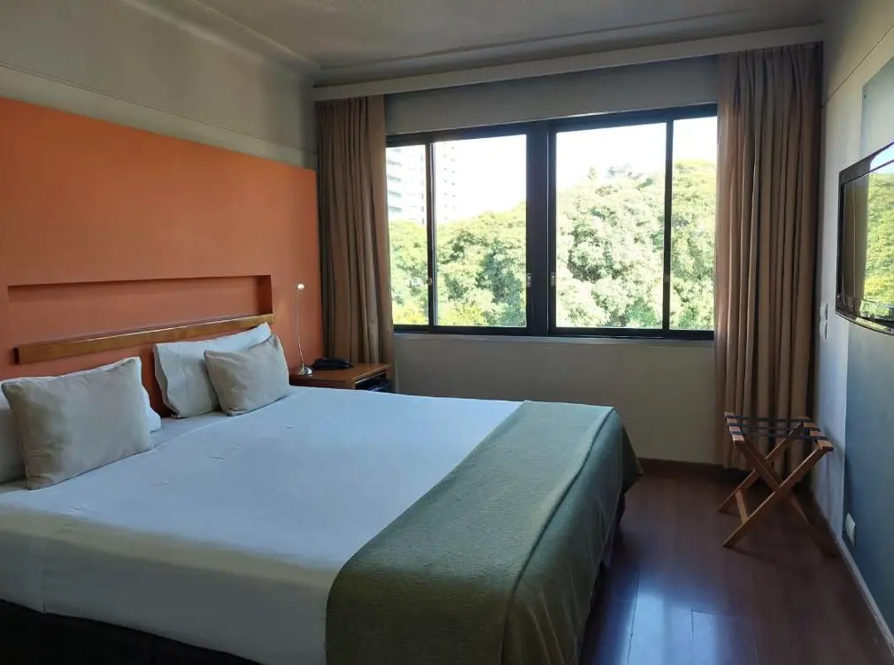 Hotel Raíces Aconcagua cama doble junto a la ventana